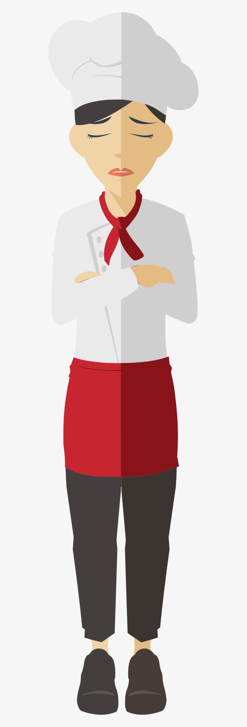 This Free Icons Png Design Of Flat Shaded Female Chef, transparent png download