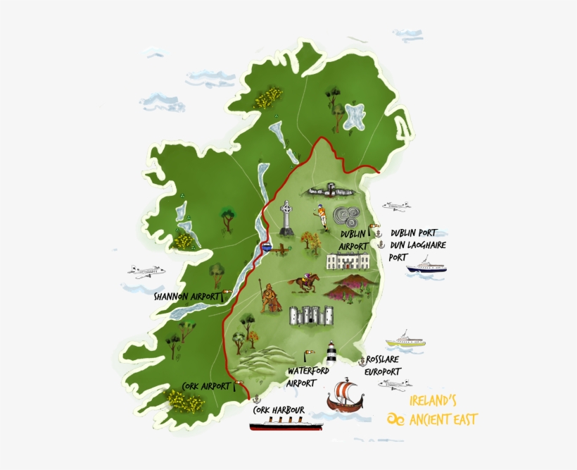 Explore The Region - Irelands Ancient East Map, transparent png download