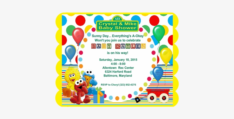 Sesame Street Wagon Keepsakebaby Shower Bottles & Card - Sesame Street 1st Birthday Thank You Cards (8 Count), transparent png download