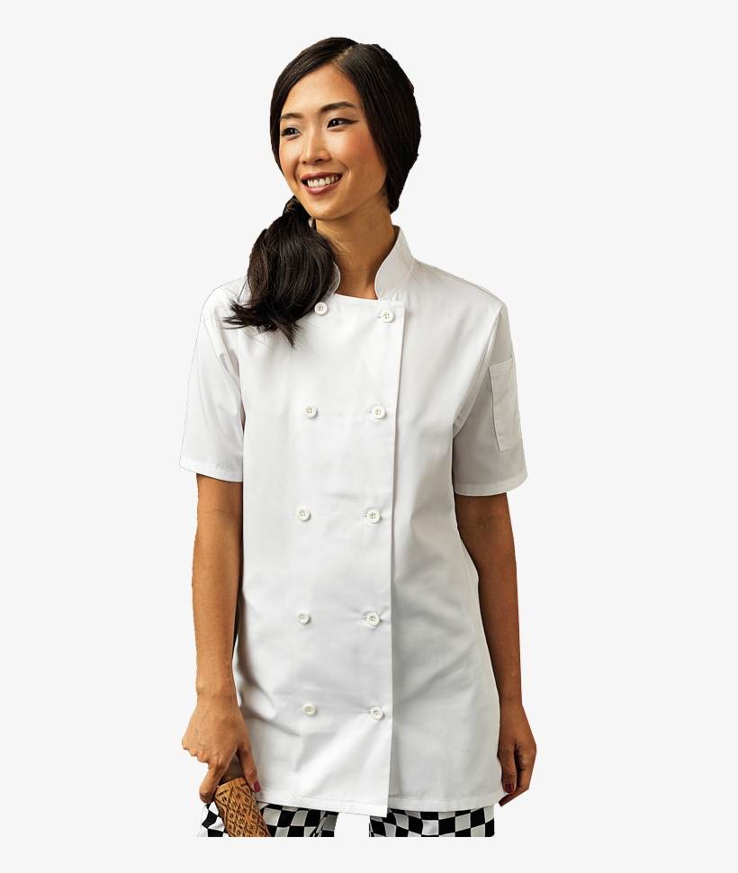 Women's Short Sleeve Chef's Jacket Women's Short Sleeve - Jacket, transparent png download