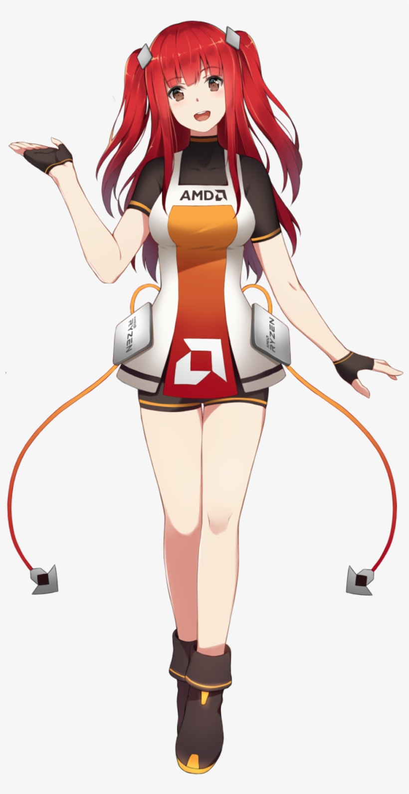 View Ryzenchan , - Amd Ryzen Mascot, transparent png download