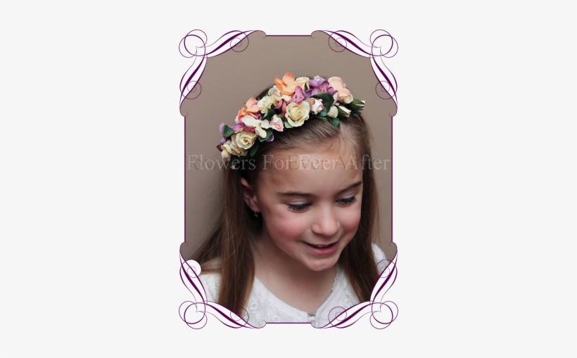 Autumn / Fall Pastel Floral Headband - Mauve Artificial Flowers Jars, transparent png download