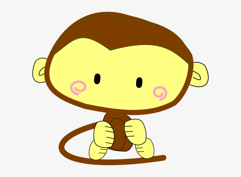 Clipart Info - Cute Monkey, transparent png download