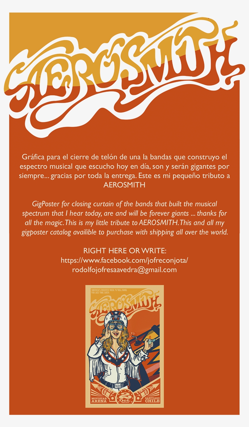 Aerosmith Chile Poster, transparent png download