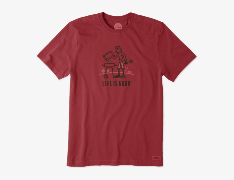 Men's Well Done Grill Crusher Tee - Life Is Good Papa Bear Shirt, transparent png download