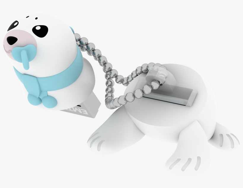 Animalitos Family Baby Seal 3/4 Open - Emtec Animalitos Marine Range M334 Baby Seal - 8 Go, transparent png download