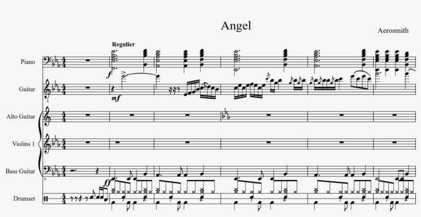 Angel Sheet Music 1 Of 6 Pages - Sheet Music, transparent png download