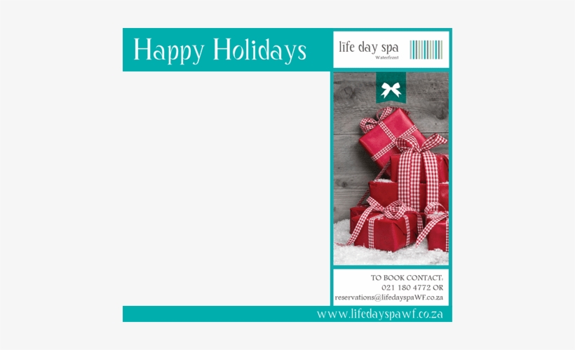 Happy Holidays Gift Voucher R1000 - Rote Weihnachtsgeschenke Auf Wechselwirkender Karte, transparent png download