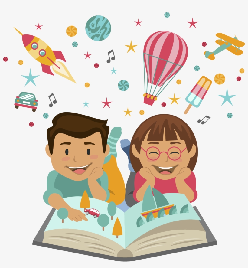 Child Reading Book Illustration Png Aprender A Leer - Imagenes De Aprender A Leer, transparent png download