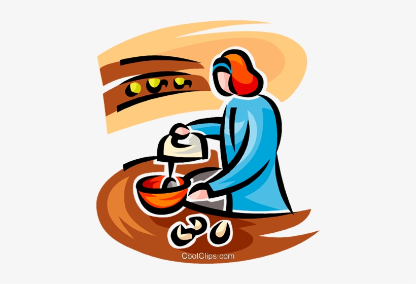 Woman Cooking Royalty Free Vector Clip Art Illustration, transparent png download