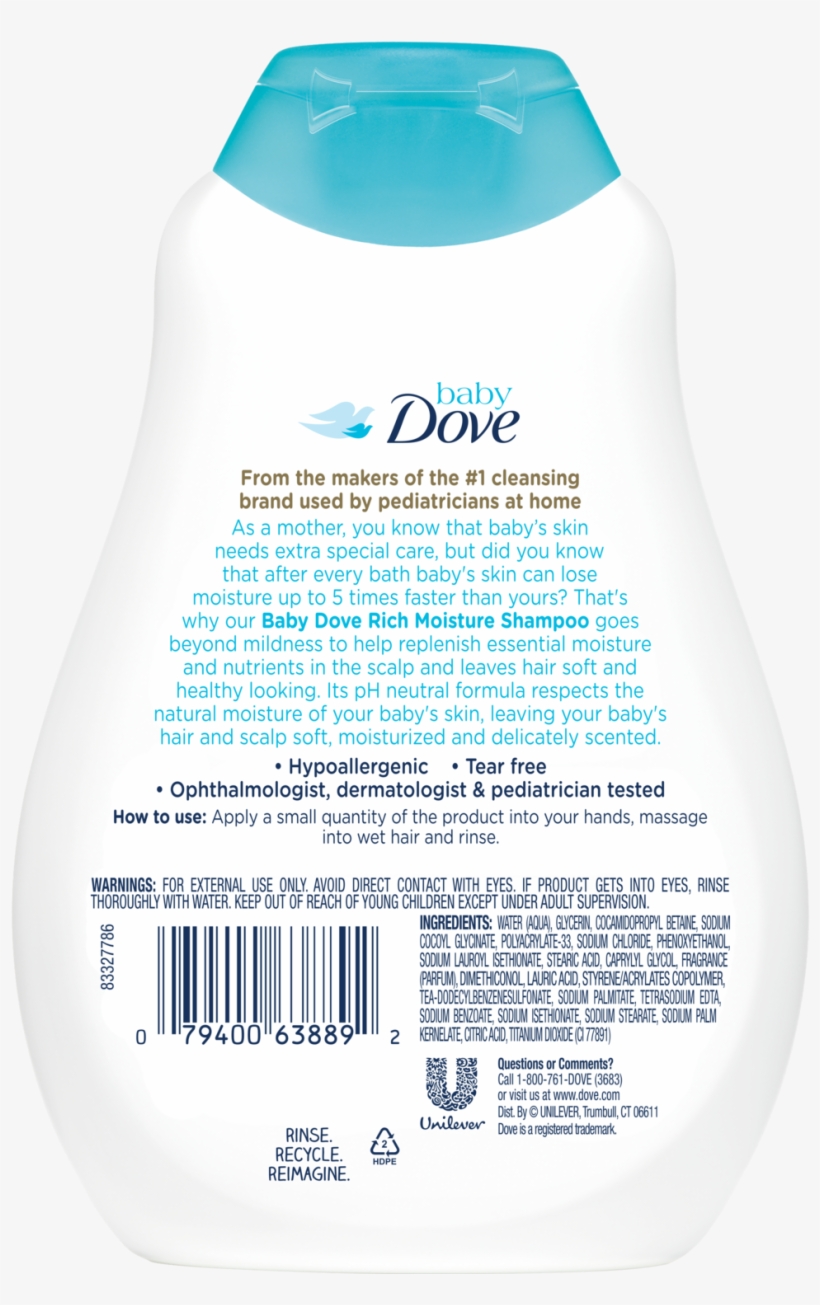 Dove Baby Tear Free Shampoo, Rich Moisture 13 Oz, transparent png download