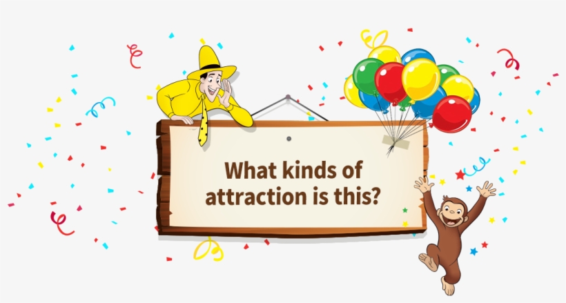What Kinds Of Attraction Is This - Roommates Rmk1082gm Curious George Peel & Stick, transparent png download