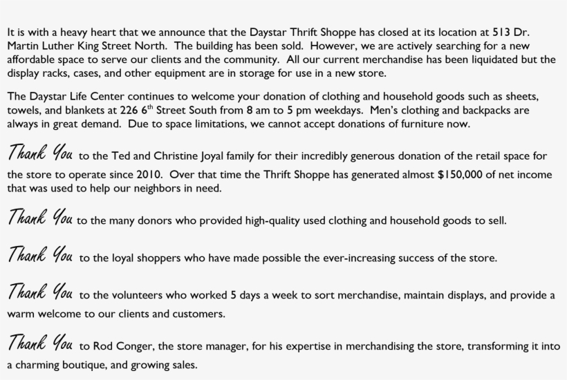 Thrift Shoppe Closing Png - Shopping, transparent png download