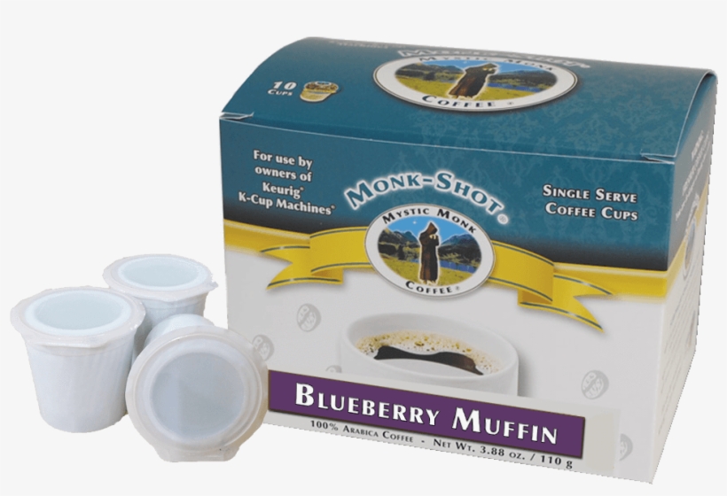 Blueberry Muffin 10ct - Mystic Monk Coffee Monk Shots - Monk Shots Carmel Coffee, transparent png download