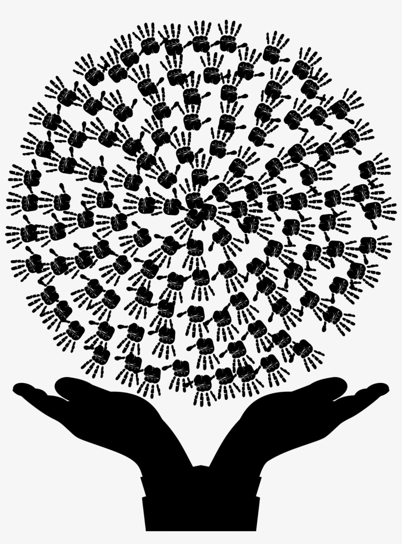 Hands Tree Banner Library Library - Clip Art, transparent png download