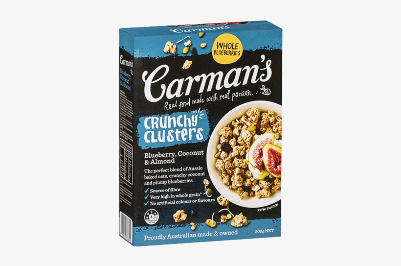 Blueberry, Coconut & Almond Crunchy Clusters - Carman's Cranberry Apple & Roasted Nut Crunchy, transparent png download