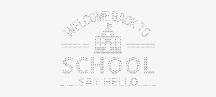 Welcome Back To School Design With Rhinestone - Circle, transparent png download