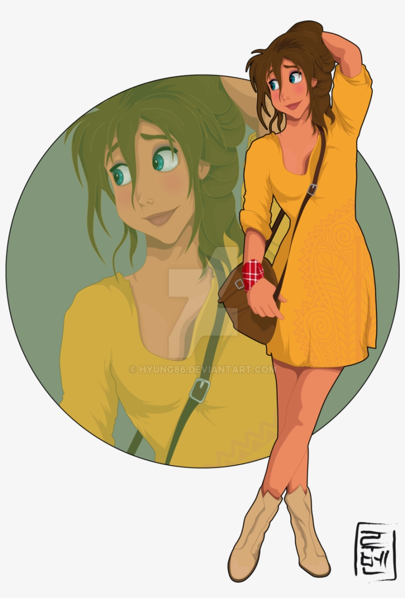 Disney Characters College Clipart Tarzan Rapunzel Elsa - Disney Characters As College Students, transparent png download