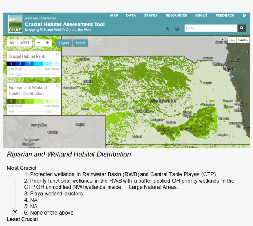 Chat Nebraska Wetland Map - Nebraska Wetlands Map, transparent png download