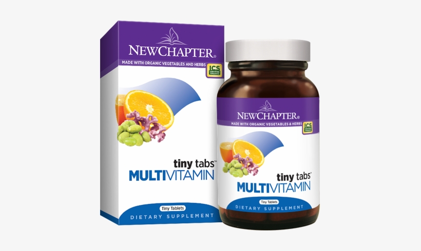 Tiny Tabs Multivitamin Bottle And Packaging - New Chapter Life Shield Immune Support, transparent png download