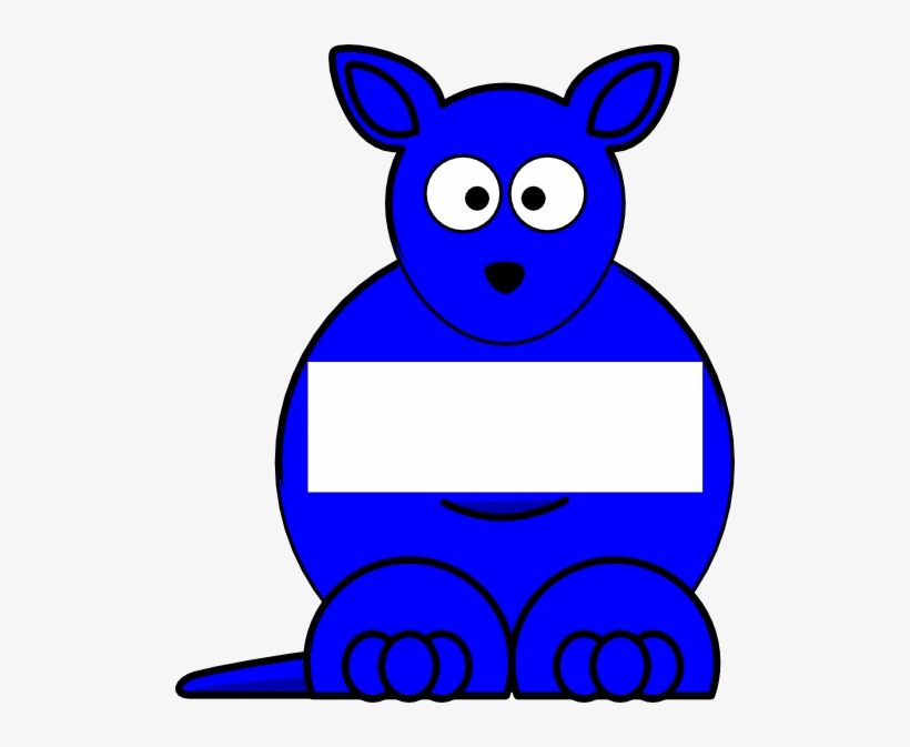 Blue Sightword Kangaroo Clip Art - Purple Kangaroo, transparent png download