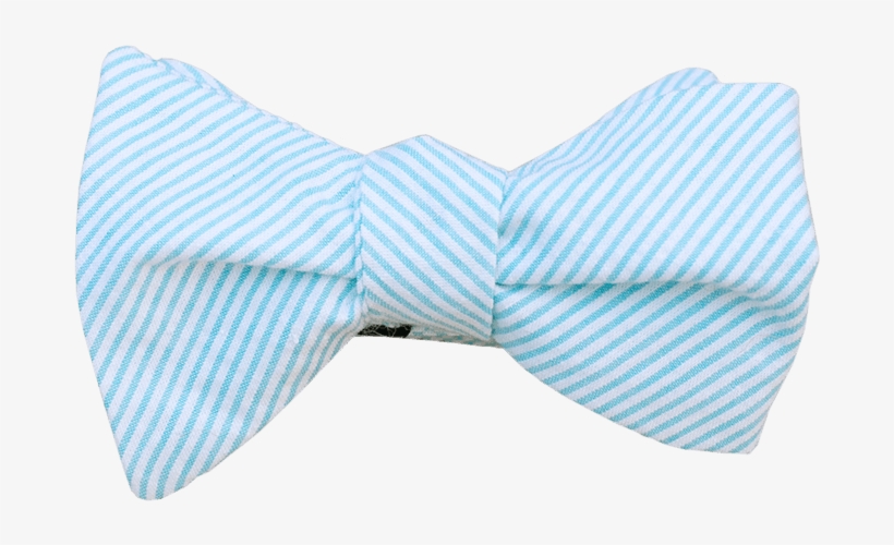 Light Blue Seersucker Bow Tie - Necktie, transparent png download