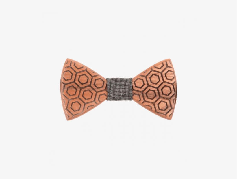 Hexagon Wooden Bowtie - Paisley, transparent png download