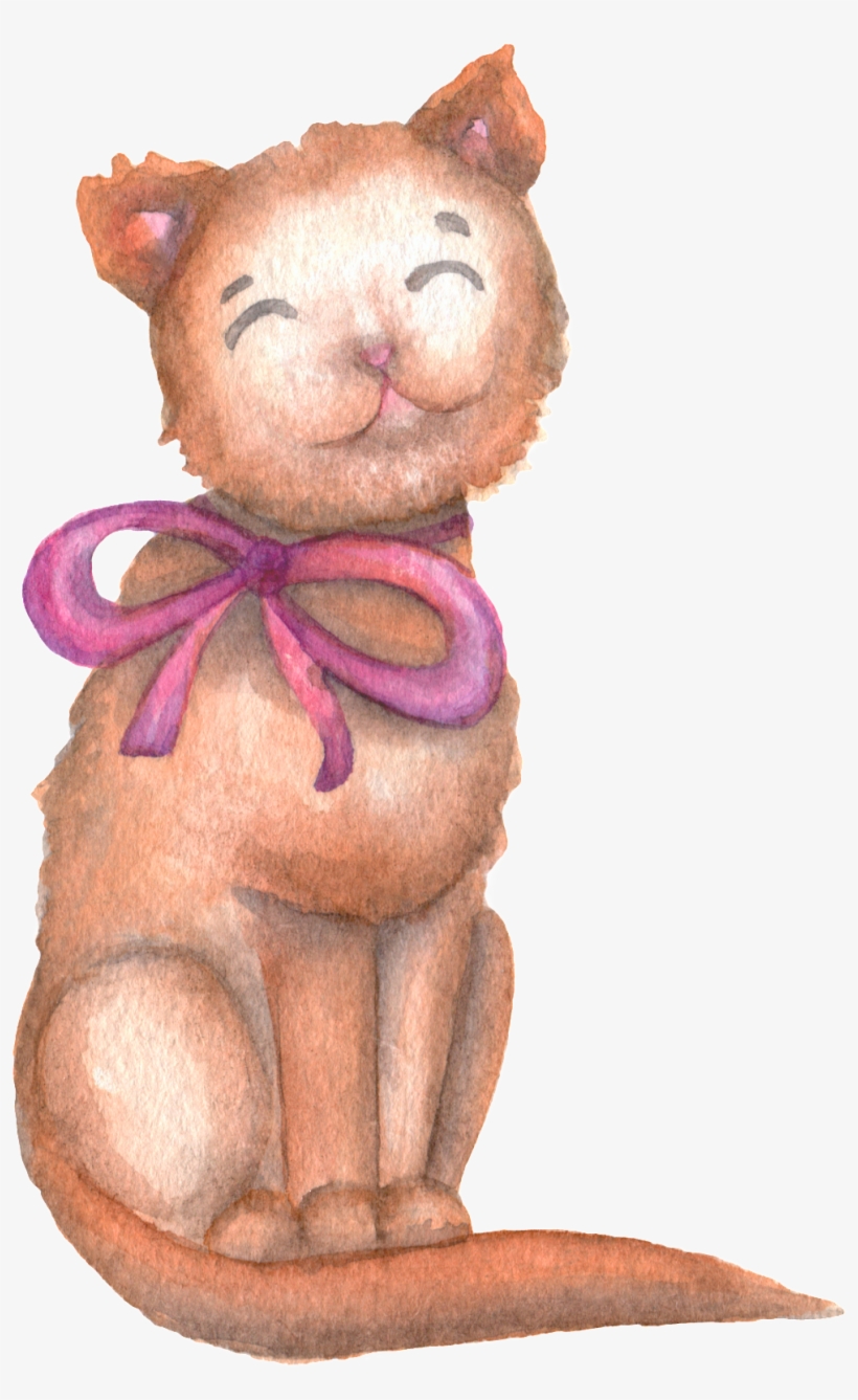 Bow Tie Kitten Transparent Decorative - Cat, transparent png download