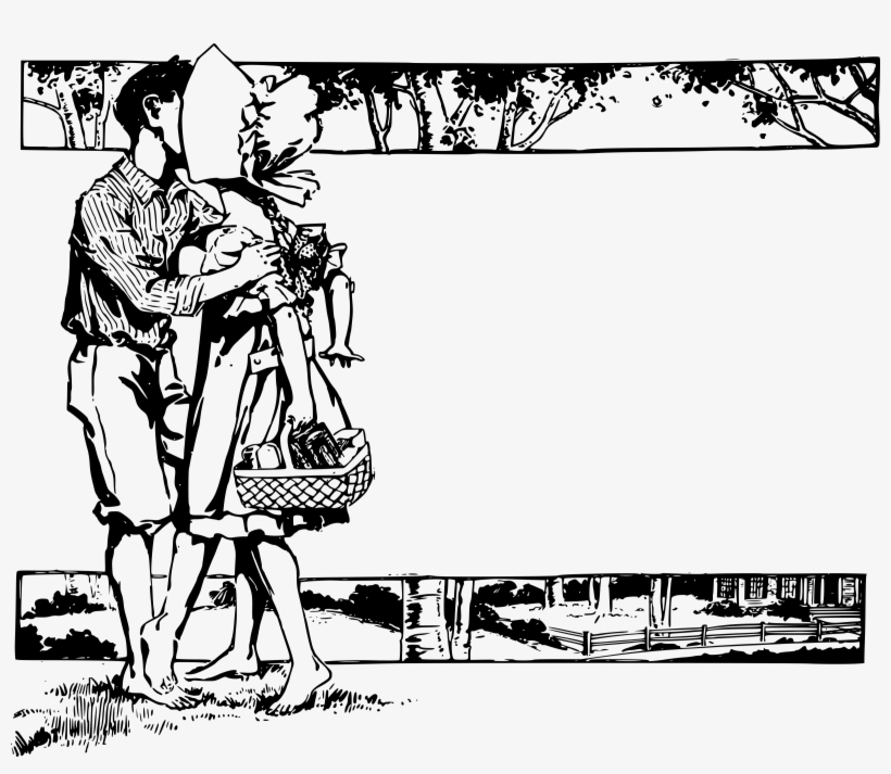 This Free Icons Png Design Of Kissing Countryside Couple, transparent png download