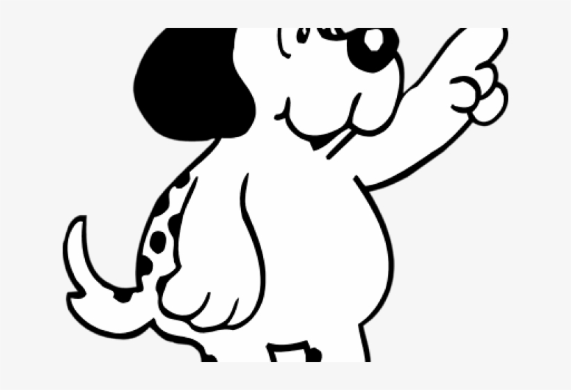 Dog Clipart Black And White Cartoon Dog German Shorthaired