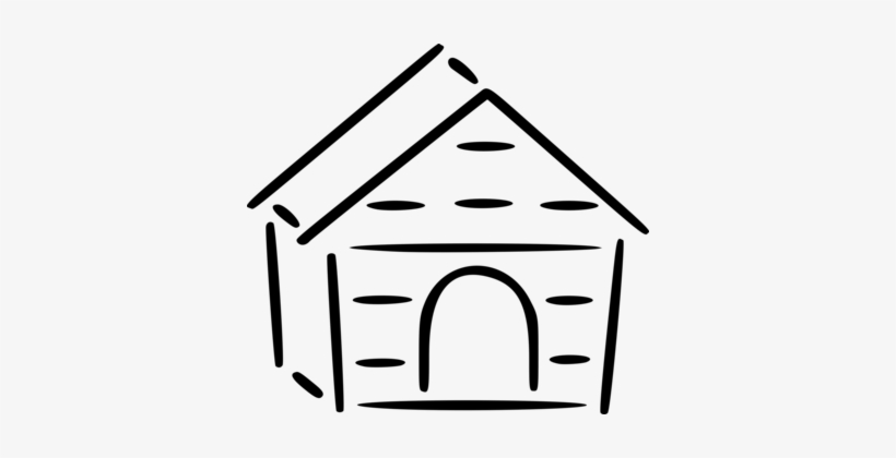 Dog Houses Pet Black And White - Casita De Perro Dibujo, transparent png download