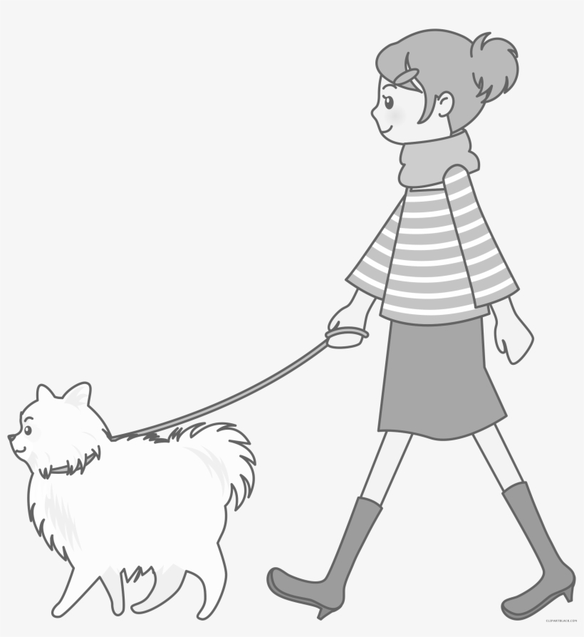 Download Dog Walking Clipart Free - Clip Art Dog Walking - HD