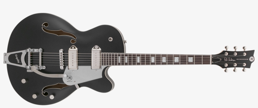 Satin Black - Reverend Guitars Pete Anderson Pa-1 Signature Hollowbody, transparent png download