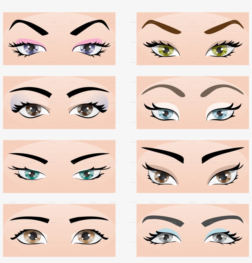 Eyes Eyes - Different Eyebrow Types, transparent png download