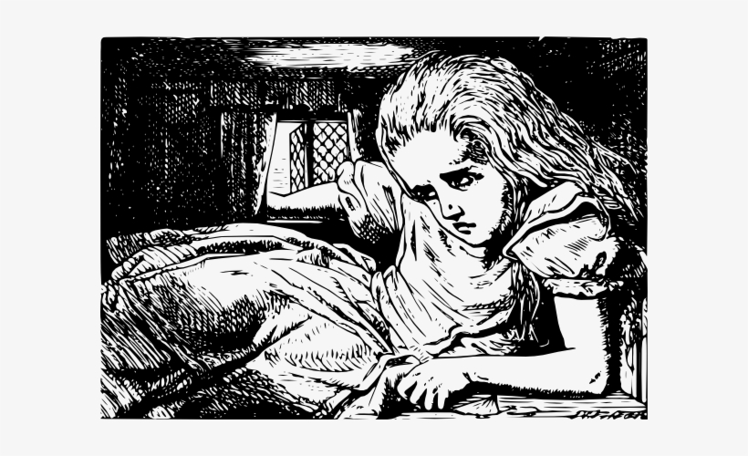 How To Set Use Girl Sitting Laying Down Icon Png - Alice In Wonderland Syndrome, transparent png download