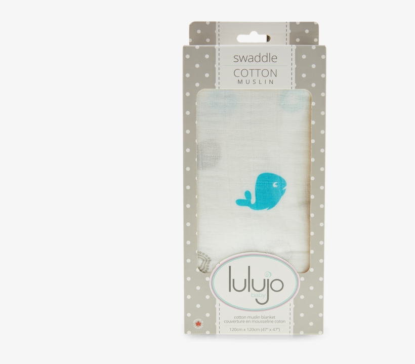 White Baby Whale Muslin Swaddle - Infant, transparent png download