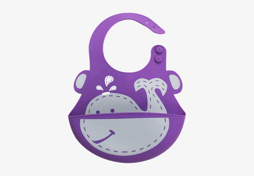Marcus & Marcus Willo The Whale Baby Bib - Purple, transparent png download