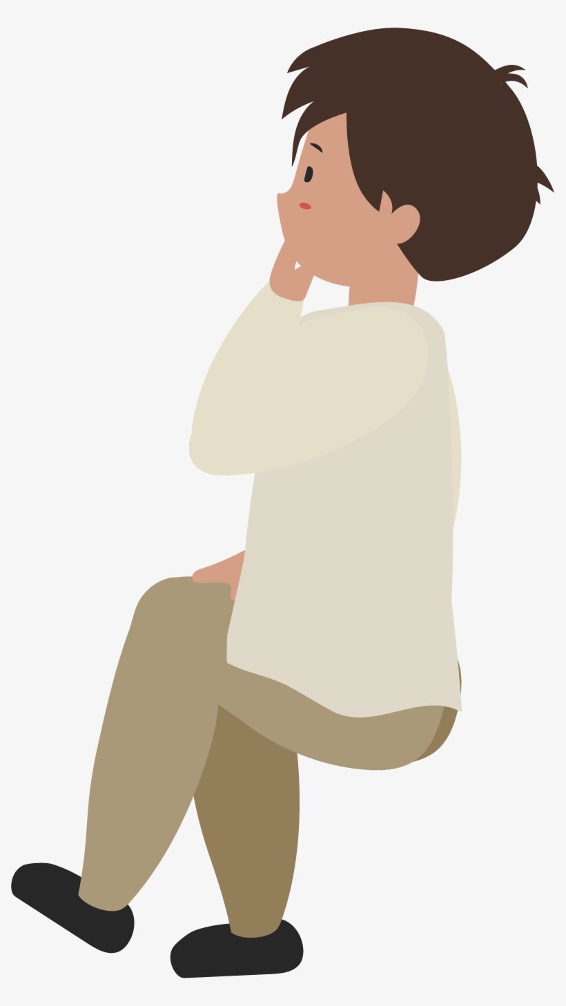 This Is A Sticker Of A Guy Thinking - Cartoon, transparent png download