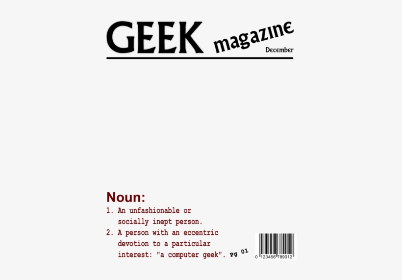 Create A Fake Geek Magazine Cover - Magazine Cover Transparent, transparent png download