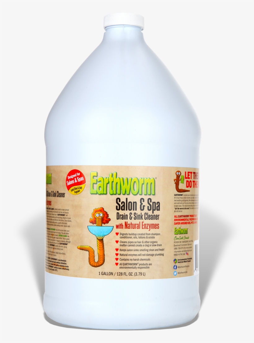 Earthworm Salon & Spa Drain And Sink Cleaner, transparent png download