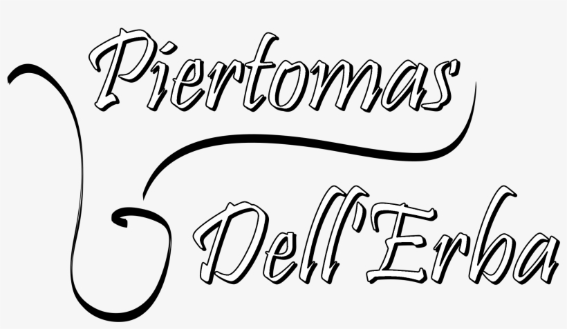 Piertomas Dell'erba Logo Black And White - Piertomas Dell'erba, transparent png download