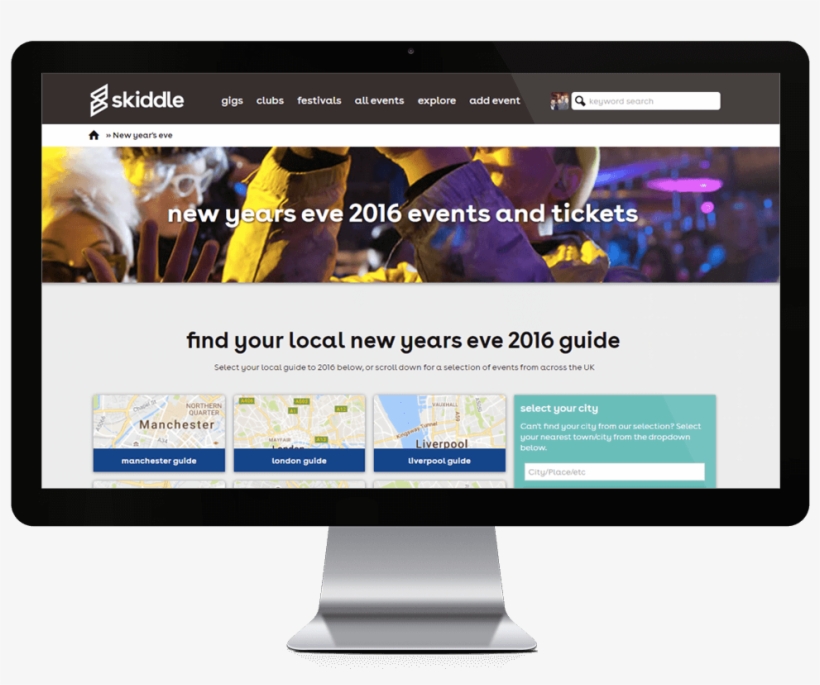 The Skiddle New Year\ - Computer Monitor, transparent png download