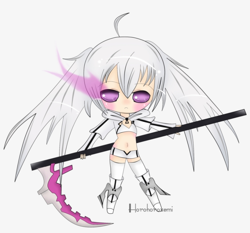 White Rock Shooter Chibi By Horohoroxemi-d39058e - White Rock Shooter Chibi, transparent png download