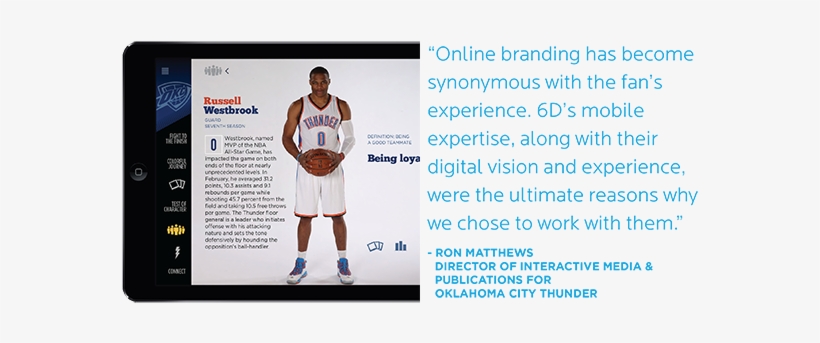 Okc Thunder To Create A Game Changing Ipad Experience - Portfolio, transparent png download