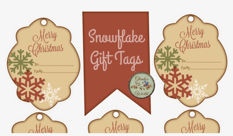 Snowflake Gift Tags By Glenda@glenda's World - Christmas Day, transparent png download