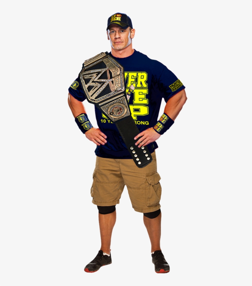 Wwe Champion John Cena - Wwe John Cena With Wwe Championship, transparent png download