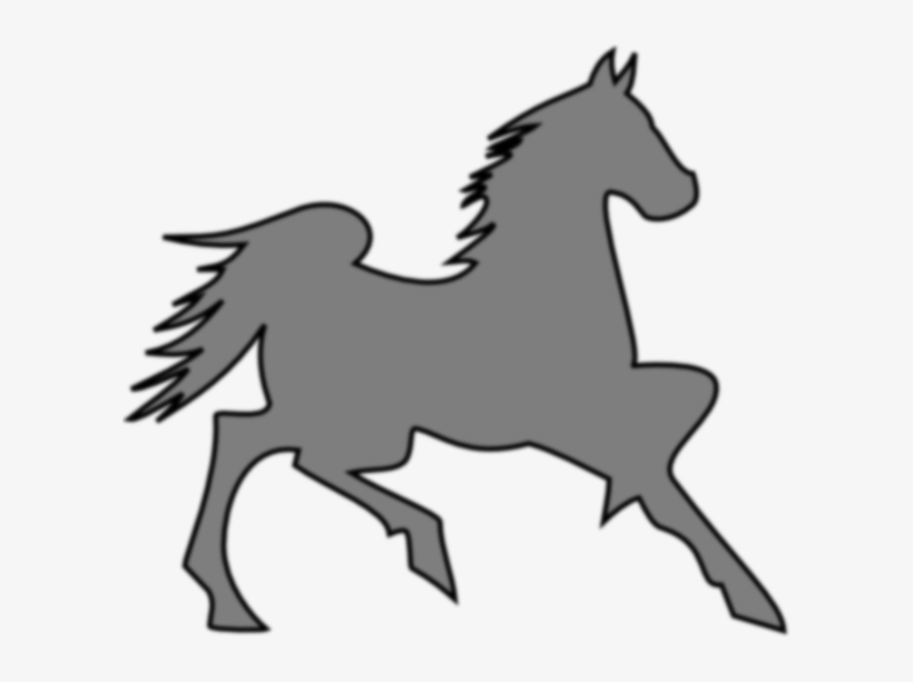 This Free Clip Arts Design Of Grey Horse - Cross-stitch, transparent png download