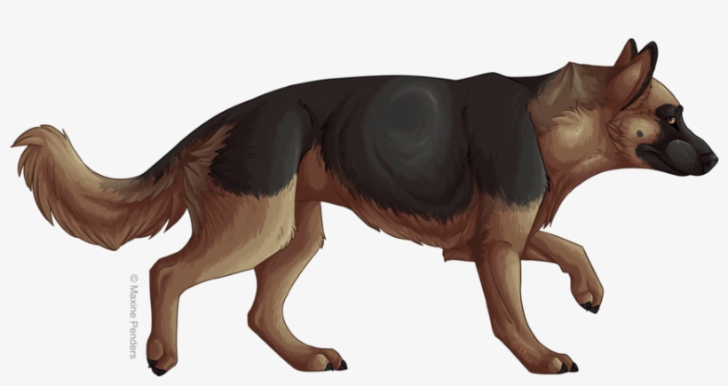 Ty'dus - German Shepherd Art Png, transparent png download