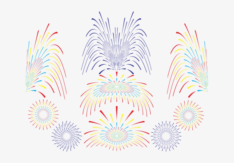 Conjunto De Vetores De Fogos De Artifício - Fireworks, transparent png download
