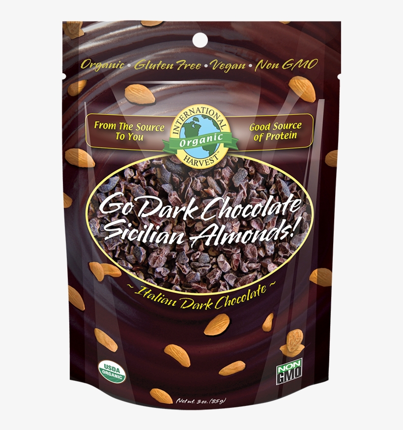 Go Dark Chocolate Sicilian Almonds - Dark Chocolate, transparent png download